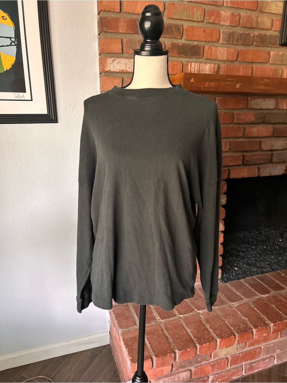 Jenni Kayne Boyfriend Long Sleeve Tee in Black Sz XXS - Picture 5 of 11